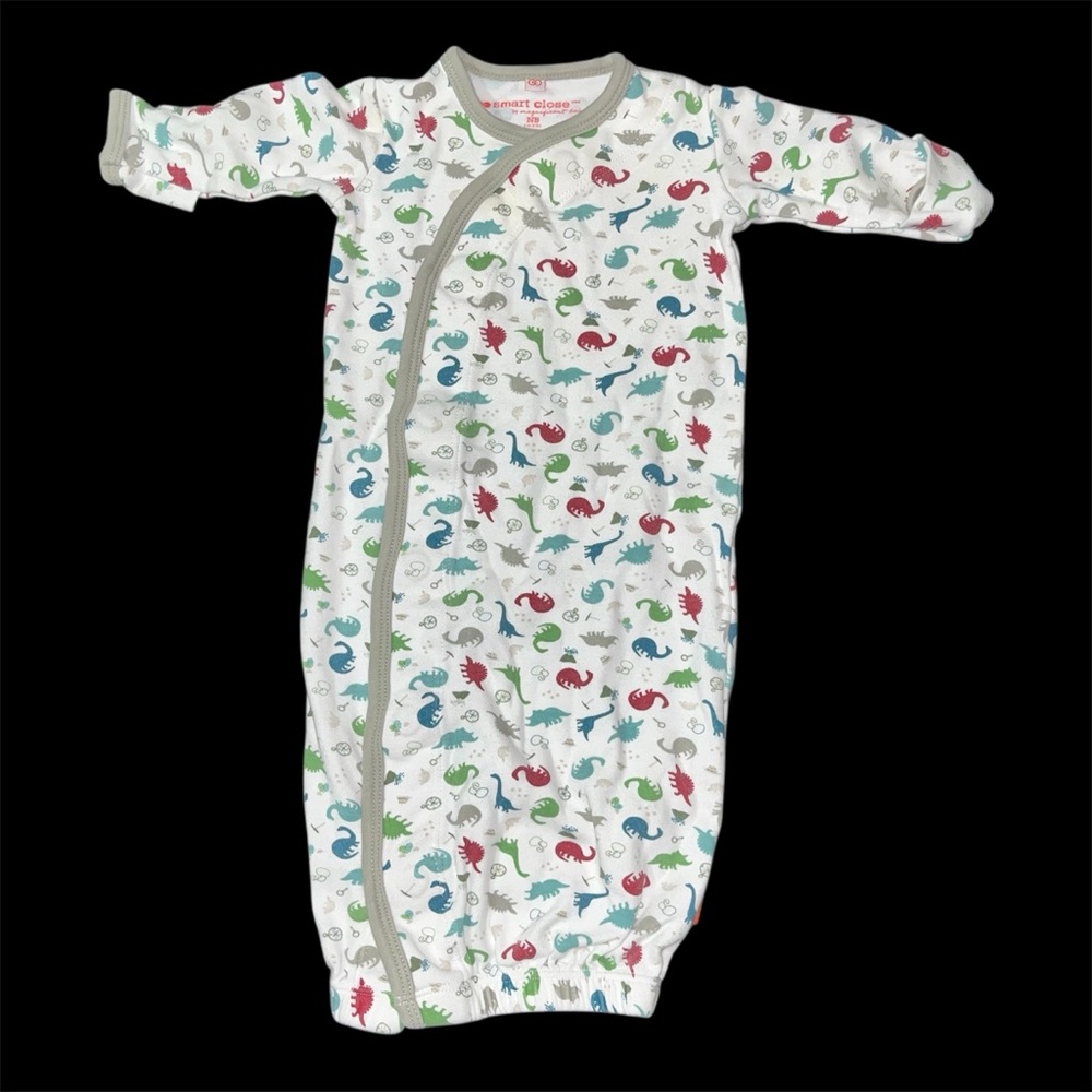Magnificent Baby Dino Expedition Magnetic Newborn Gown